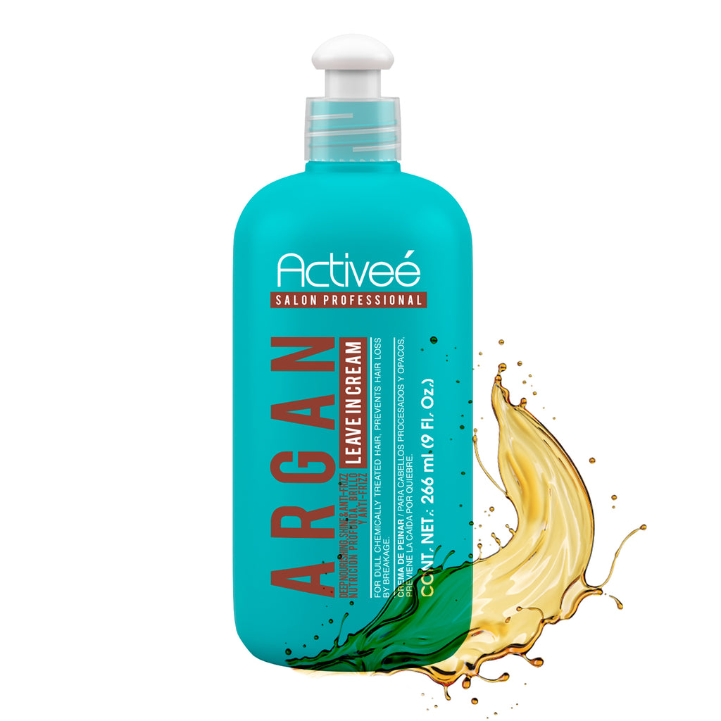 Crema para Peinar Activee Professional Argan Tecnologia para cuidado Intensivo de Cabello Teñido o Dañado Libre de Sal