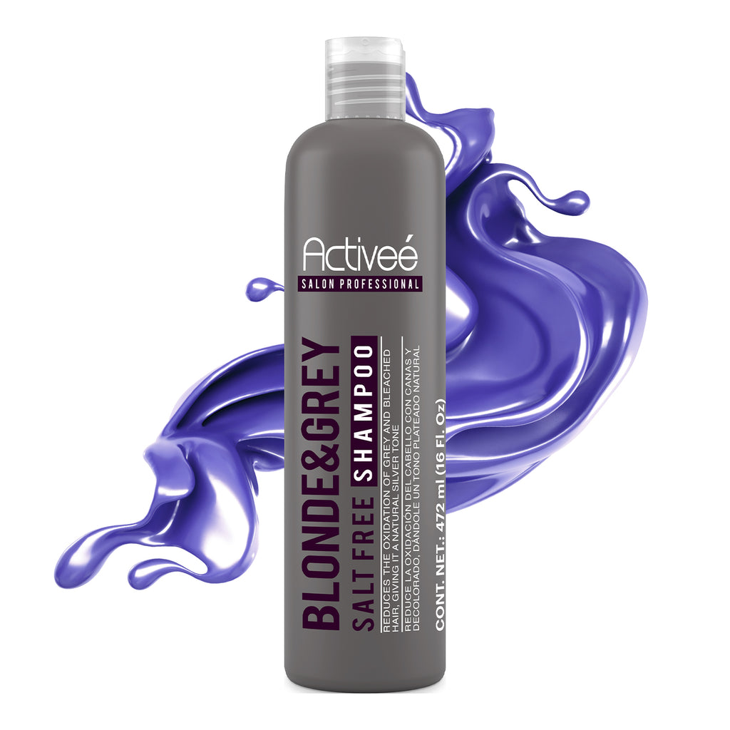 Shampoo Activee Professional Blonde & Grey Reduce la Oxidacion del Cabello con Canas y Decolorado dandole un tono plateado natural