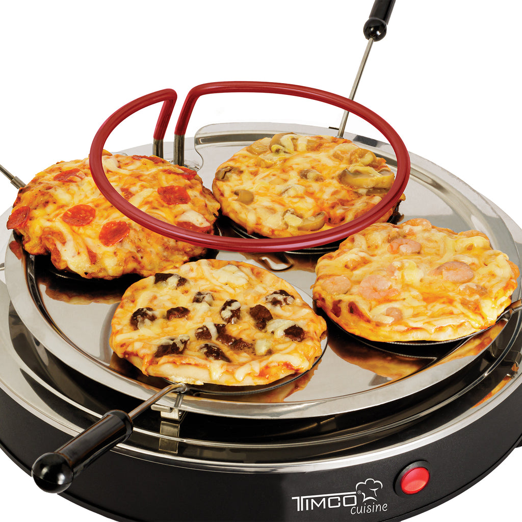 Horno Electrico para Pizza Mini 4 Pzas Horno de Pizza Ceramica Timco P –