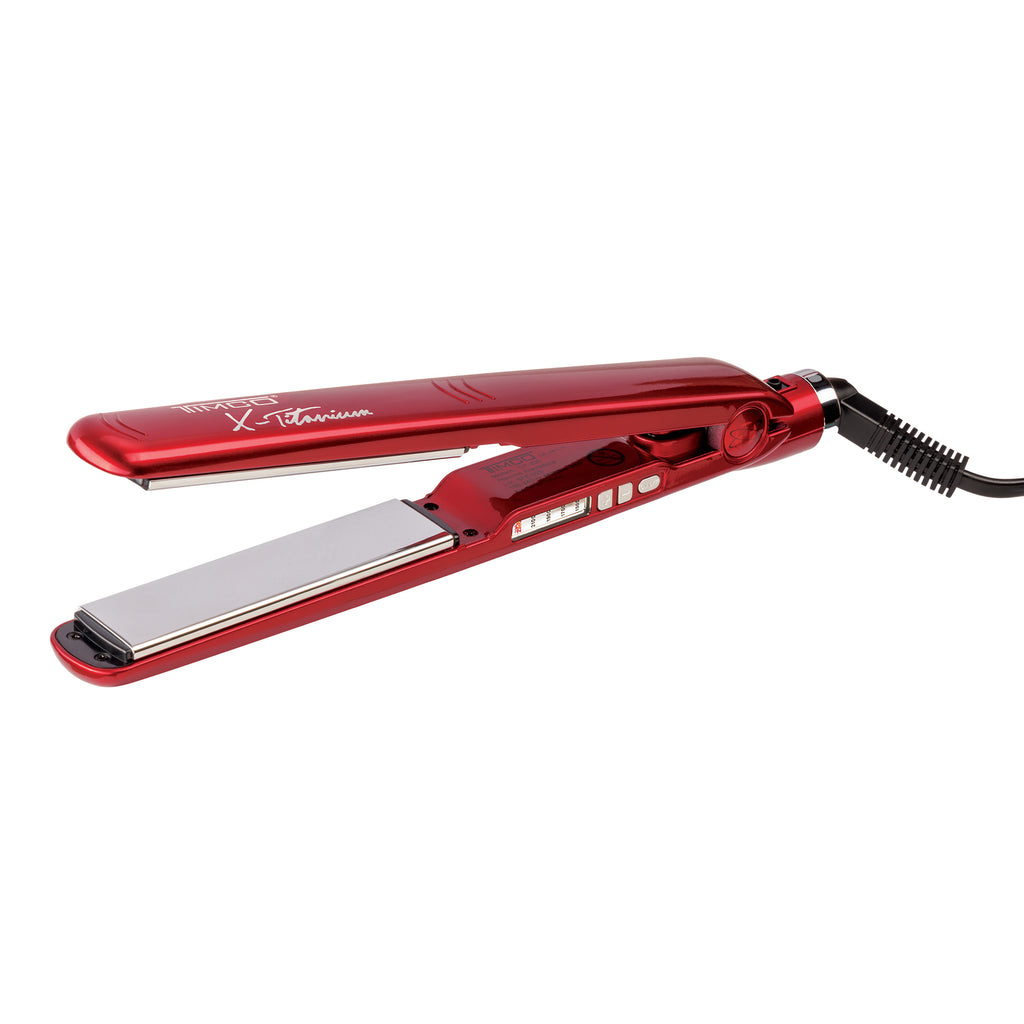 Plancha Alaciadora de Cabello Uso Profesional X-titanium Roja Timco TIT-230R